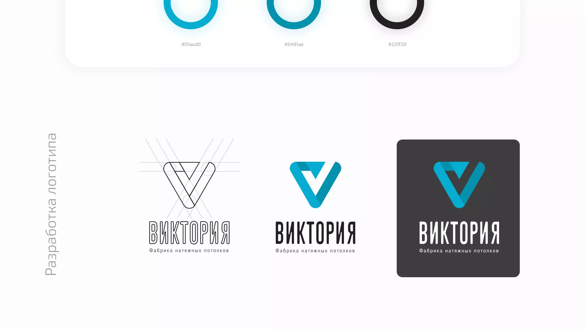 Разработка фирменного стиля компании по продаже и установке натяжных потолков в Ожерелье