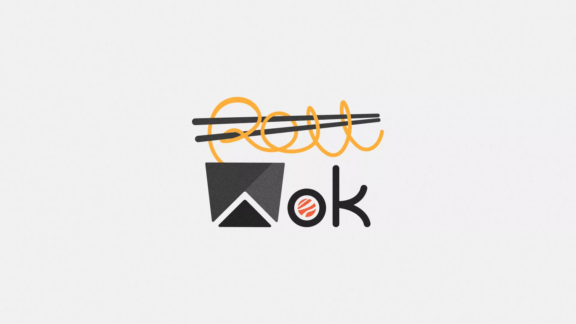 Разработка логотипа в Ожерелье для суши-бара «Roll Wok Club» Разработка логотипа в Ожерелье для суши-бара «Roll Wok Club»